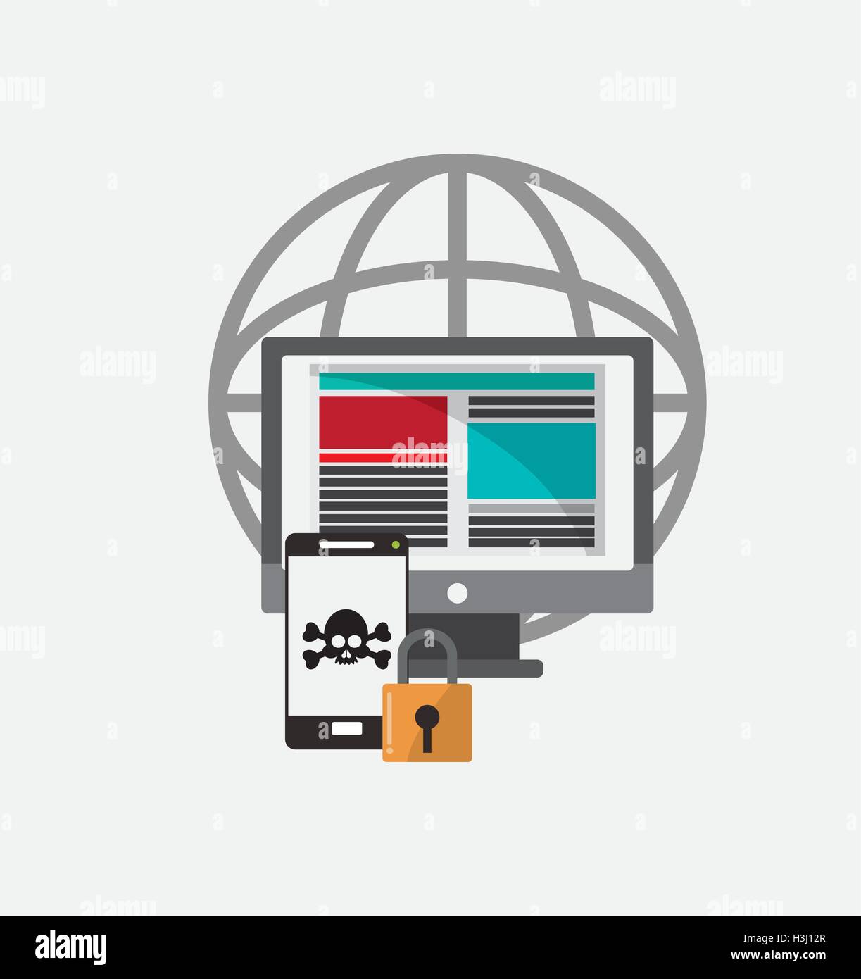 internet security related icons image Stock Vector Image & Art - Alamy