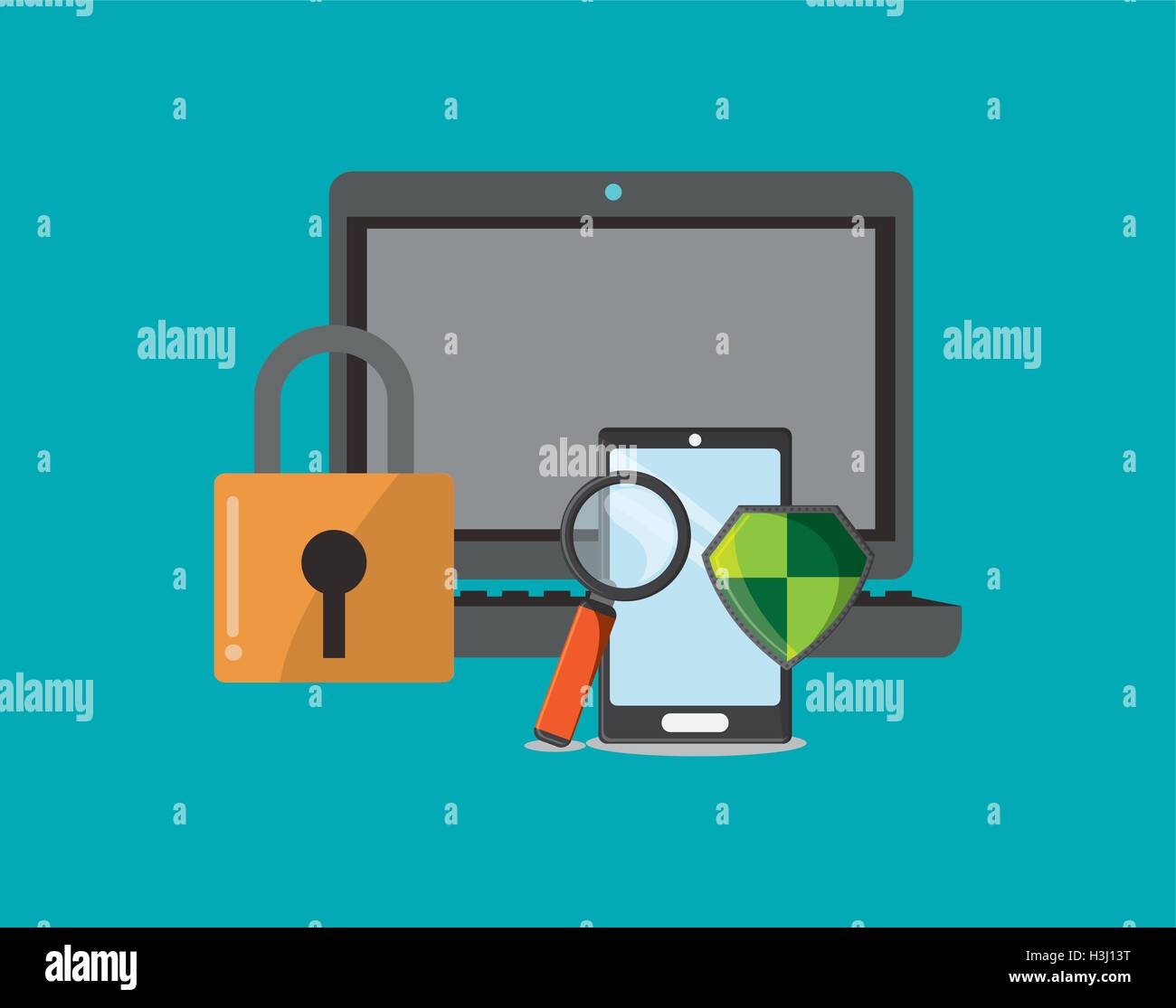 internet security related icons image Stock Vector Image & Art - Alamy