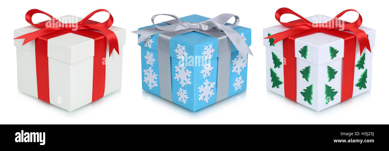 Christmas presents in blue Cut Out Stock Images & Pictures - Page 2 - Alamy