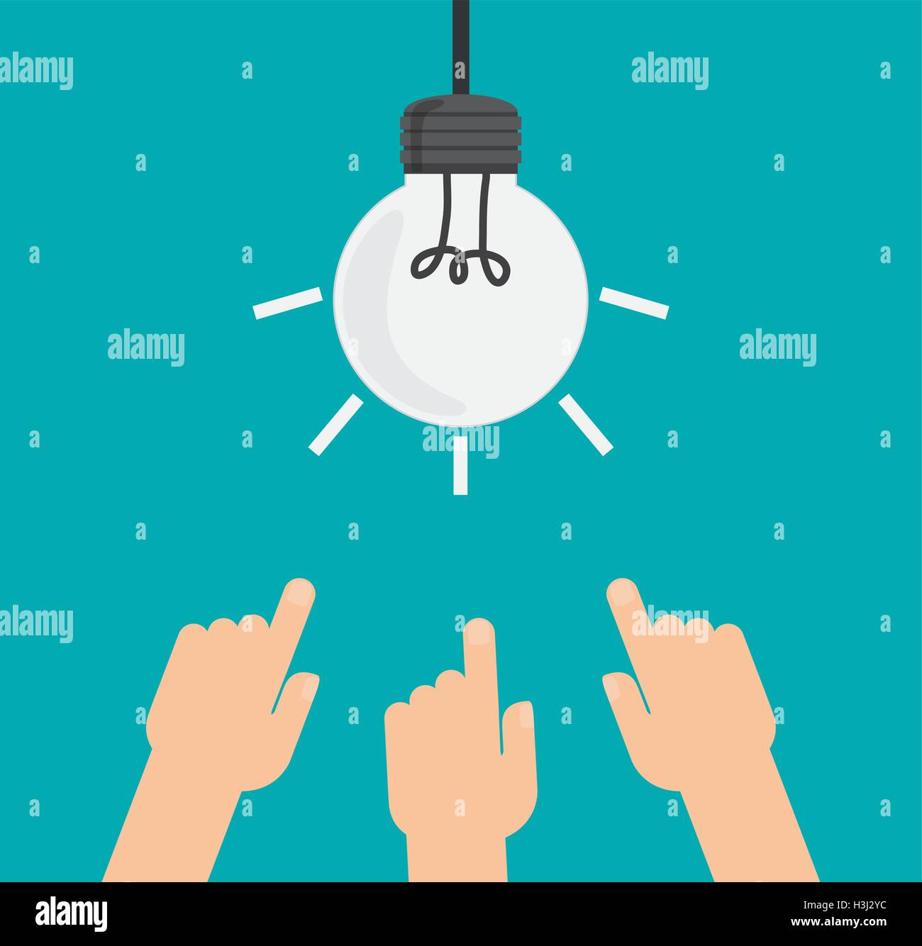 Light bulb and hands design Stock Vector Image & Art Alamy