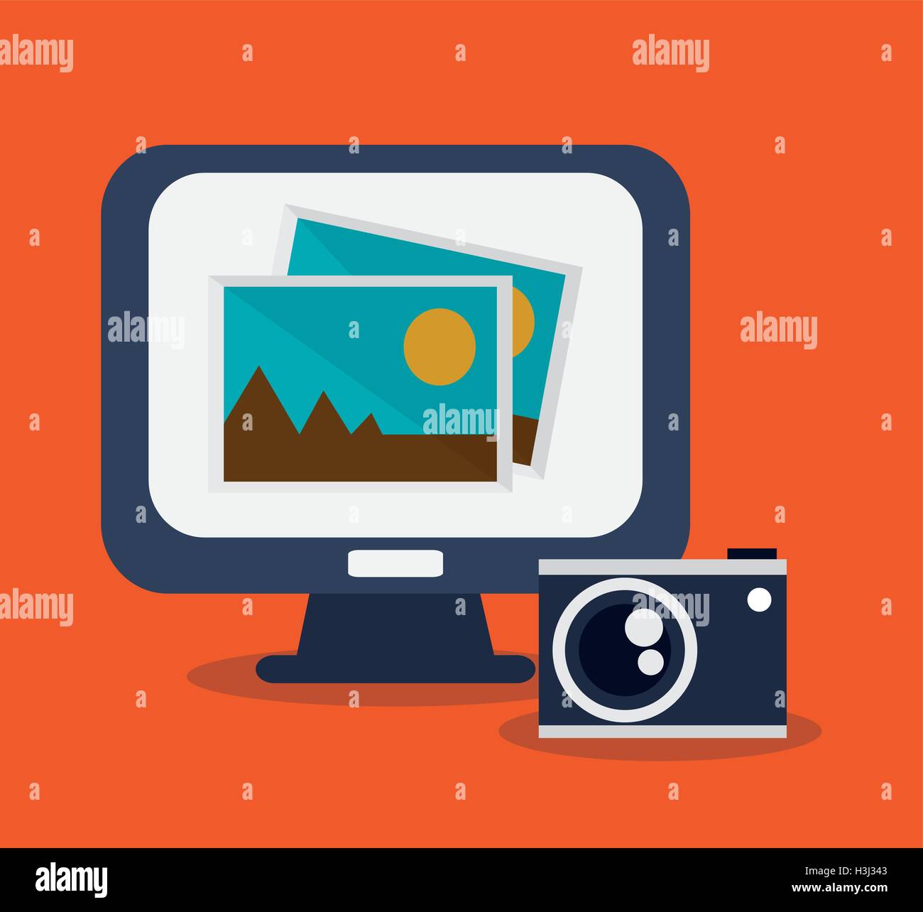 Computer and social media design Stock Vector Image & Art - Alamy