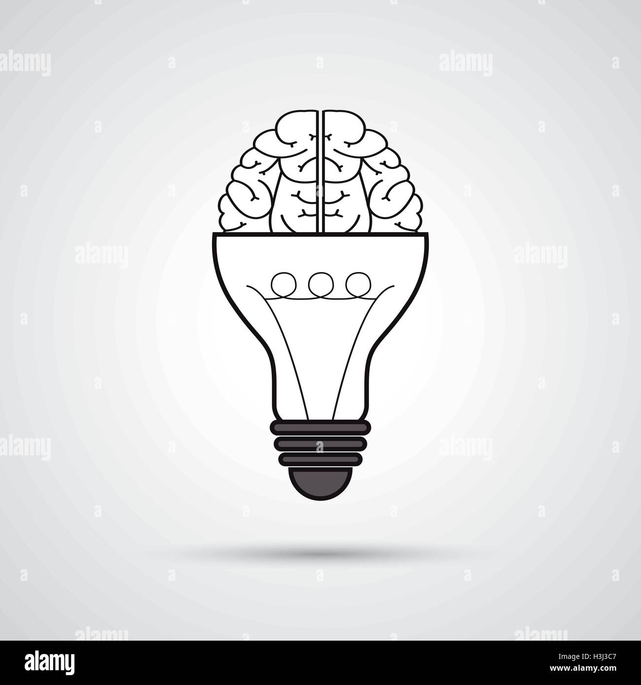 Creative mind and idea icon design, vector illustration Stock Vector ...