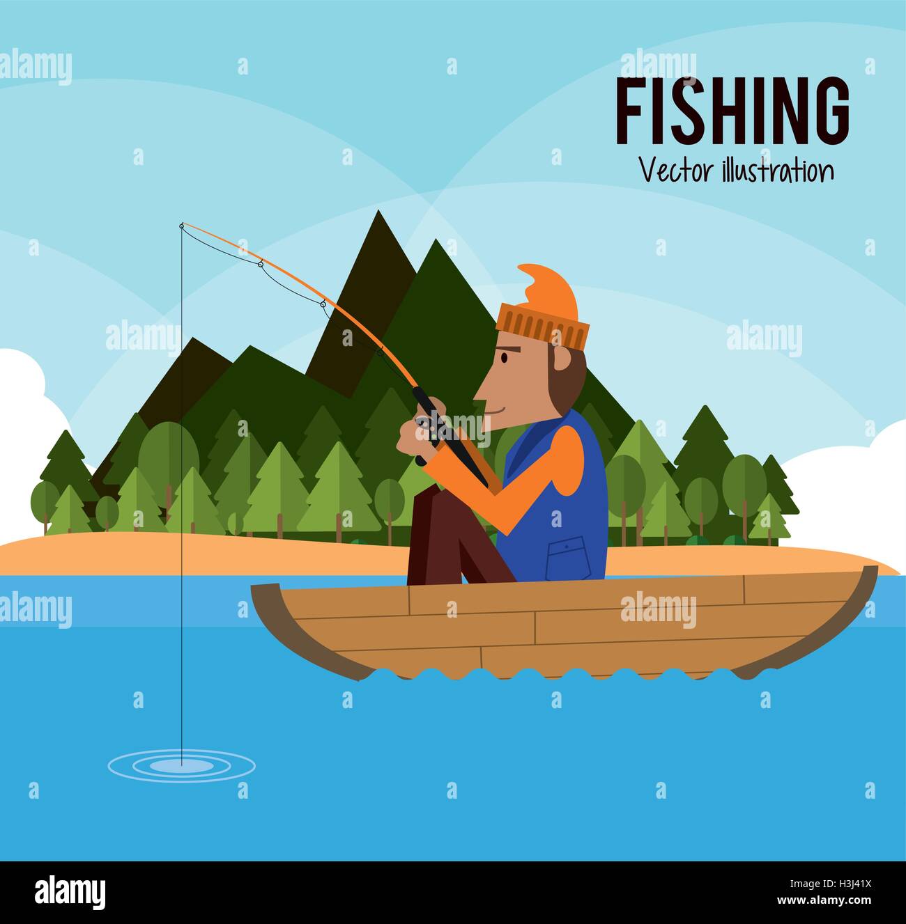 Fishing graphic design Stock Vector Image & Art - Alamy