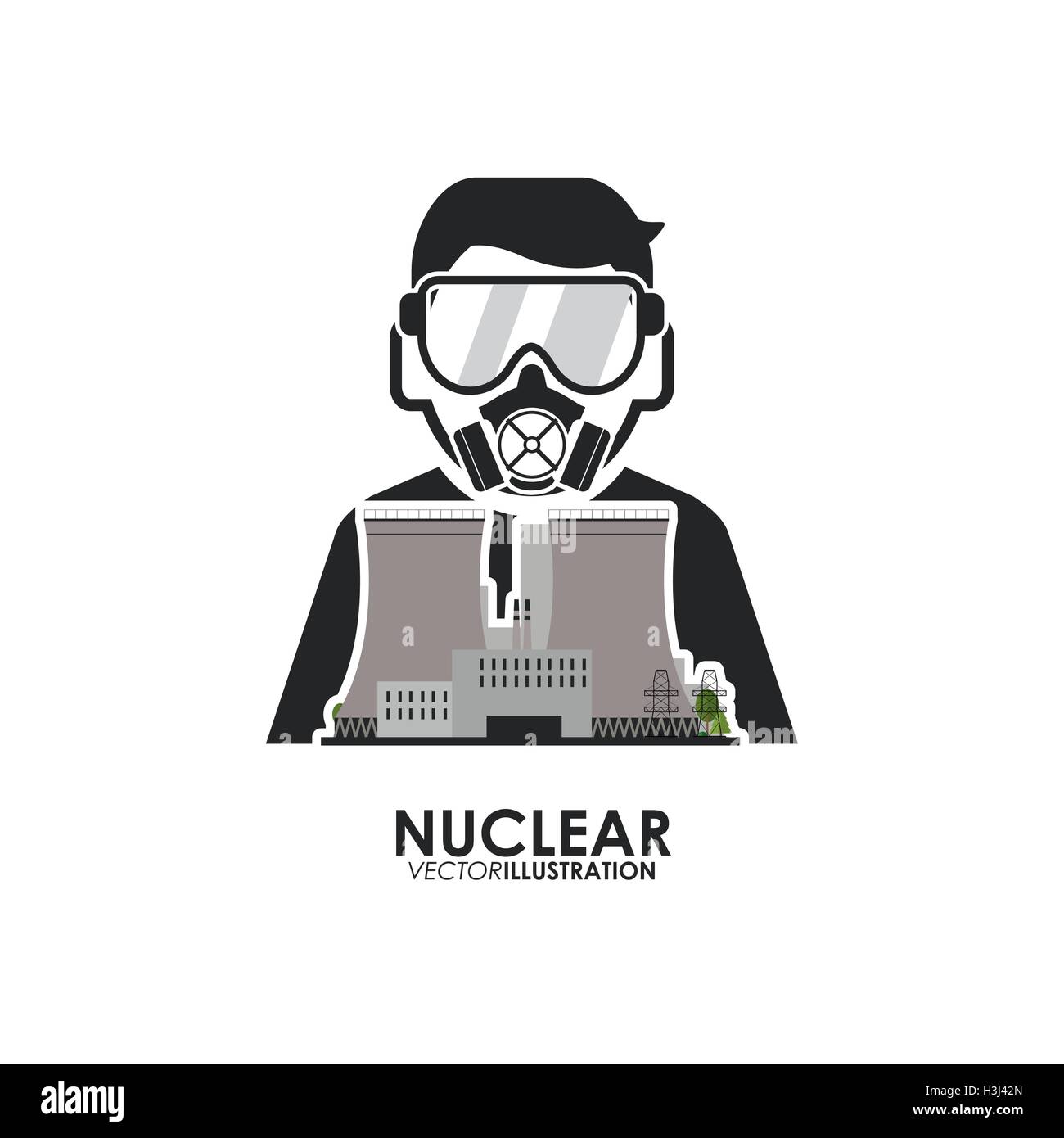 Nuclear design. worker and industry concept Stock Vector Image & Art