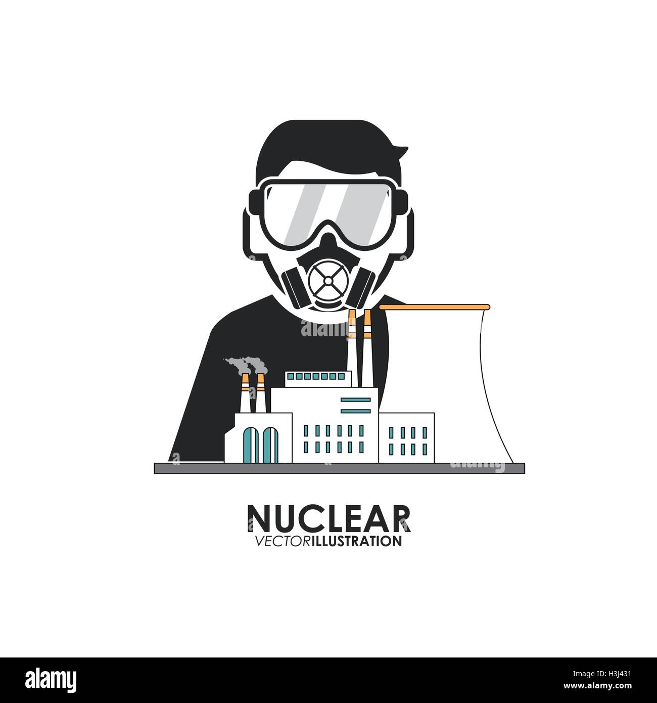 Nuclear design. worker and industry concept Stock Vector Image & Art