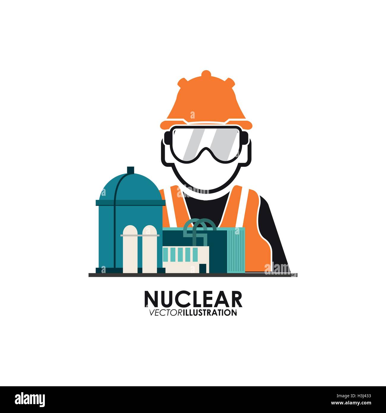 Nuclear design. worker and industry concept Stock Vector Image & Art