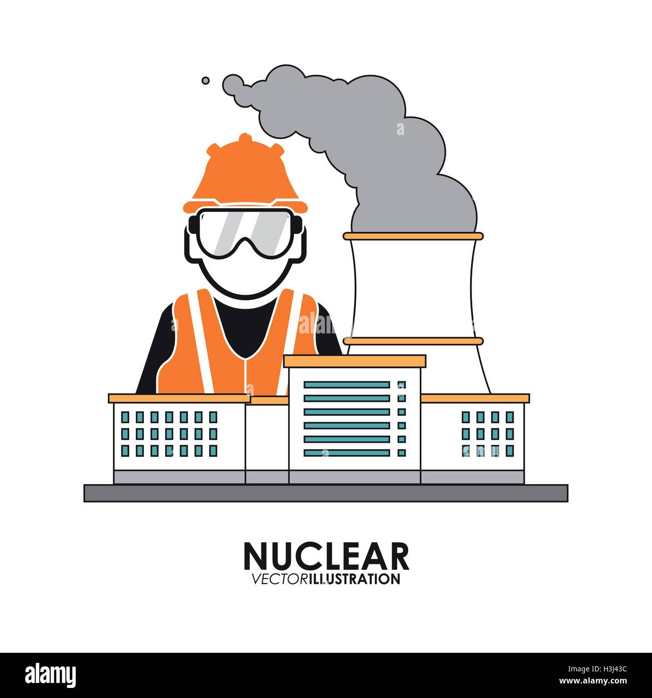 Nuclear design. worker and industry concept Stock Vector Image & Art