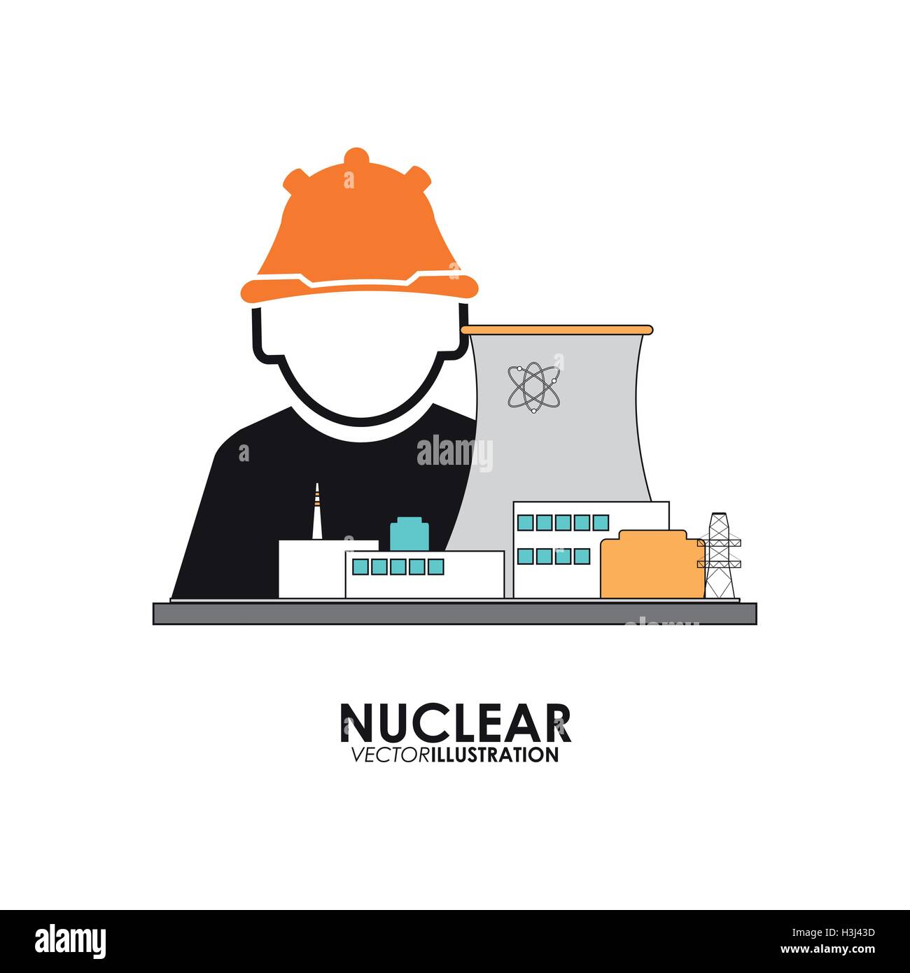 Nuclear design. worker and industry concept Stock Vector Image & Art