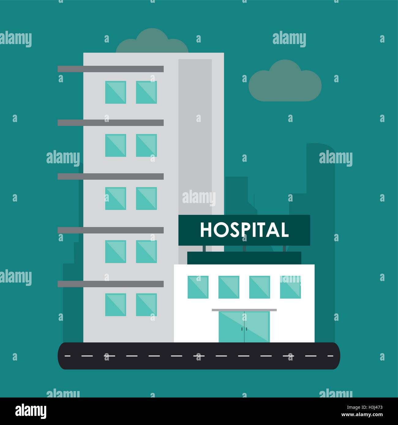 Medical center illustration , vector illustration Stock Vector Image ...