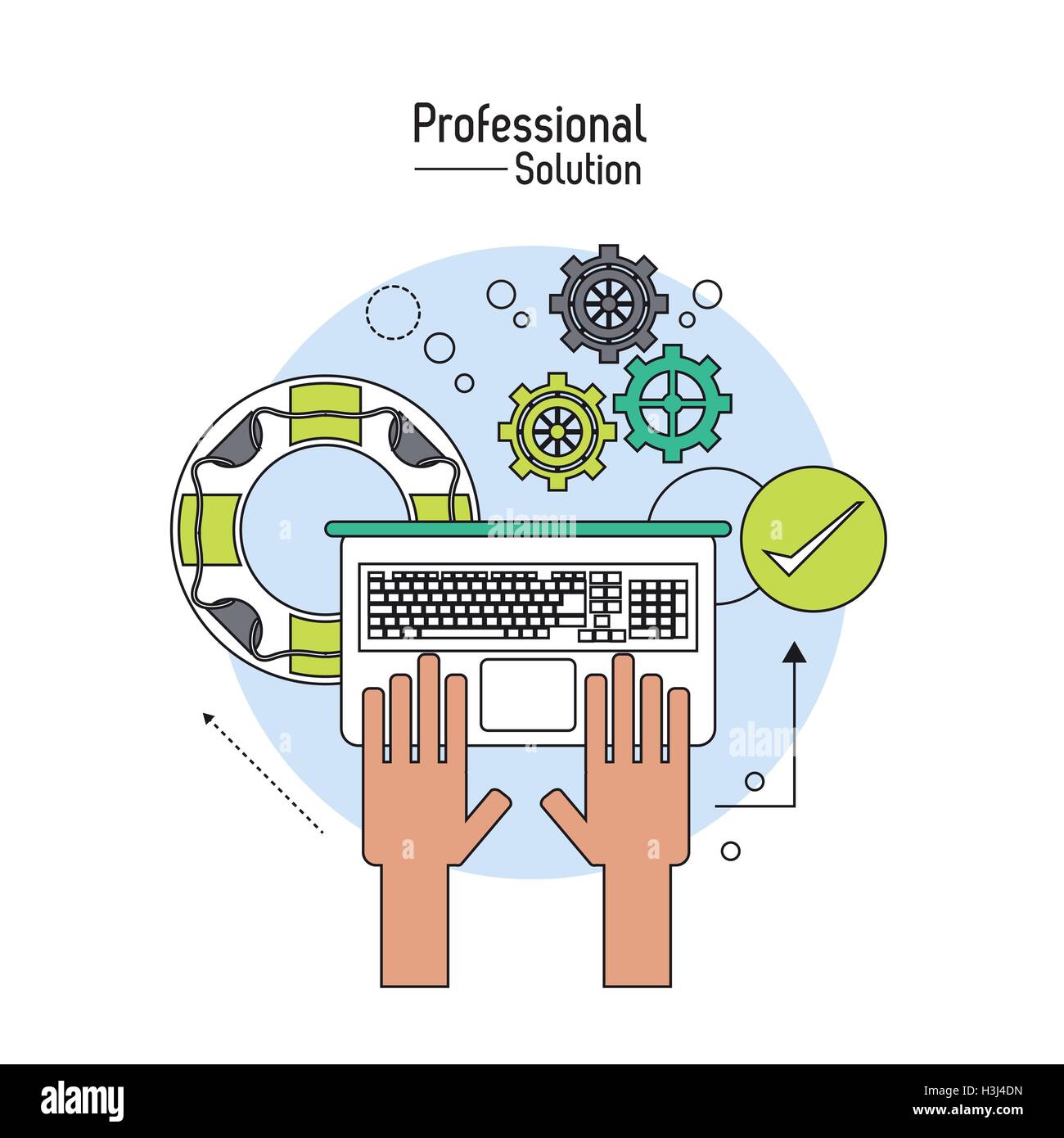 Flat illustration about customer service design Stock Vector Image ...
