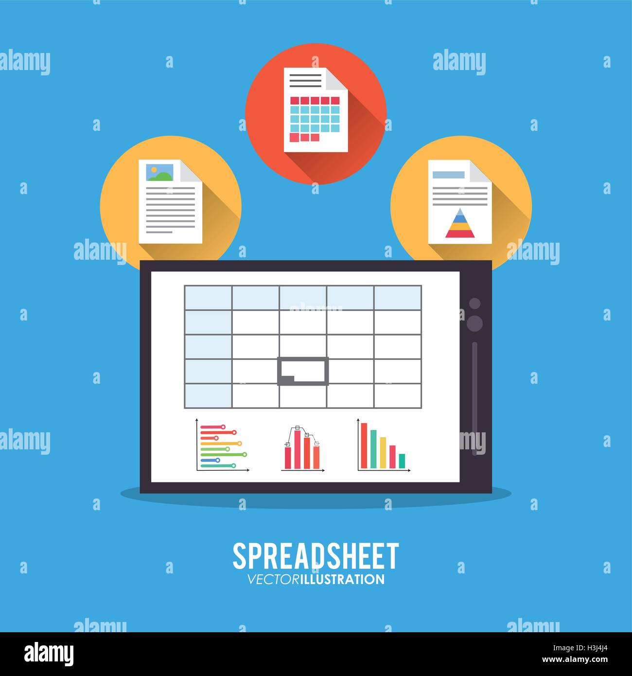 Spreadsheet Program Design Spreadsheet design, business and infographic concept Stock Vector Image ...