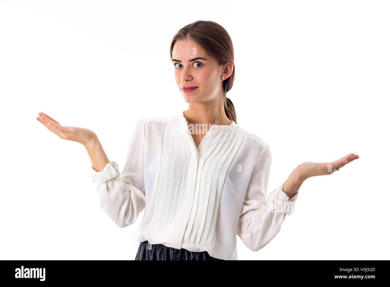 Woman with open hands hi-res stock photography and images - Alamy