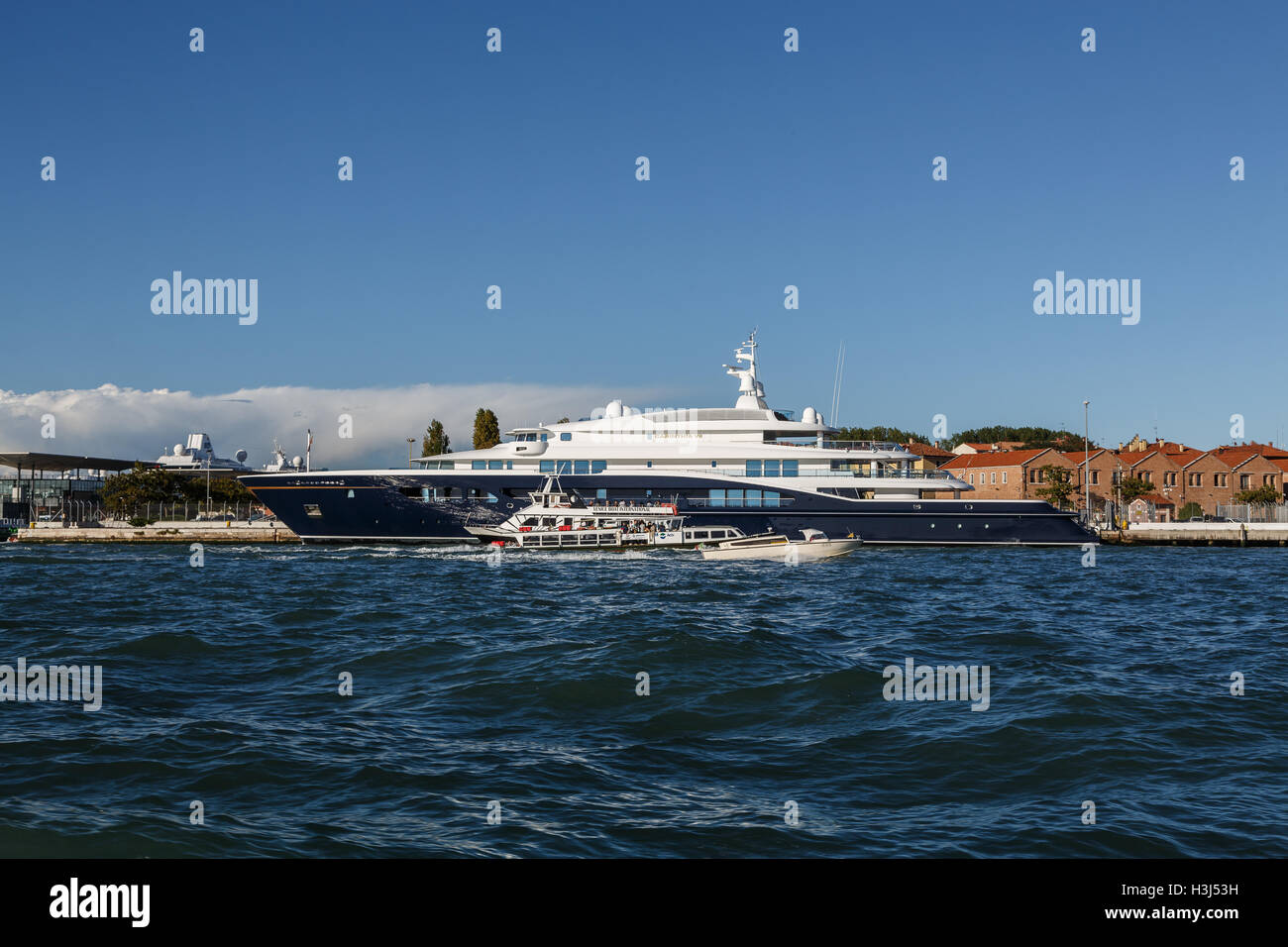 Yacht CARINTHIA VII in Canal Grande, Venice, italy Stock Photo
