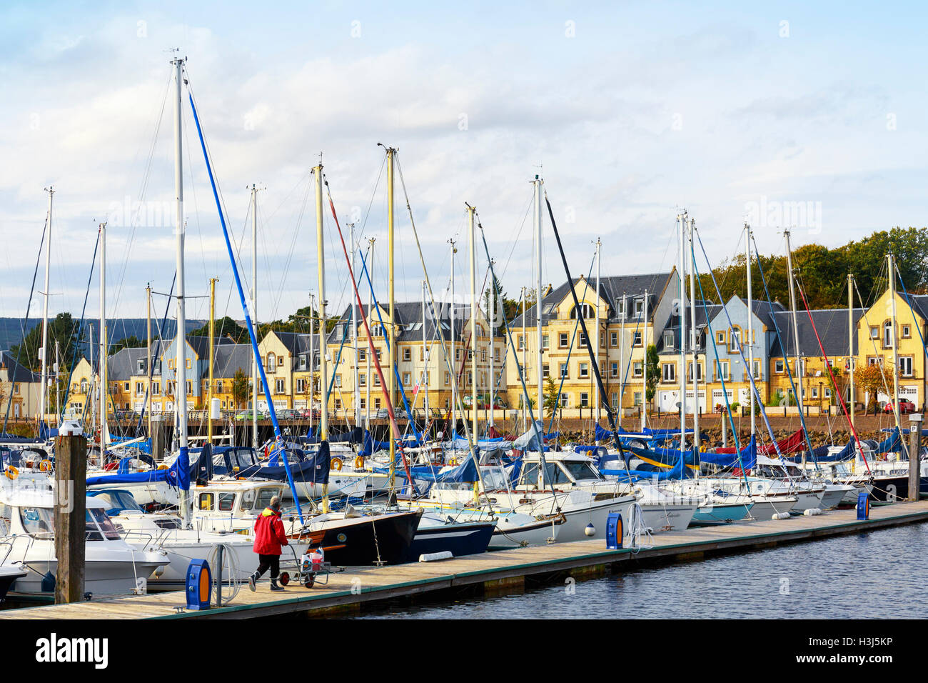 Inverkip marina,Greenock, Firth of Clyde, Renfrewshire, Scotland, UK Stock Photo