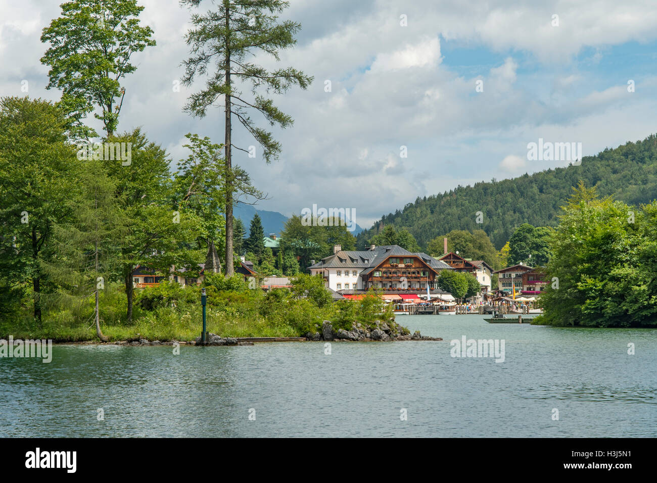 Christlieger Island, Konigsee, Bavaria, Germany Stock Photo