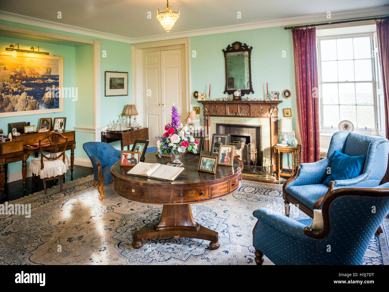 A sitting room in Skaill House on Mainland Orkney, Scotland, UK Stock Photo