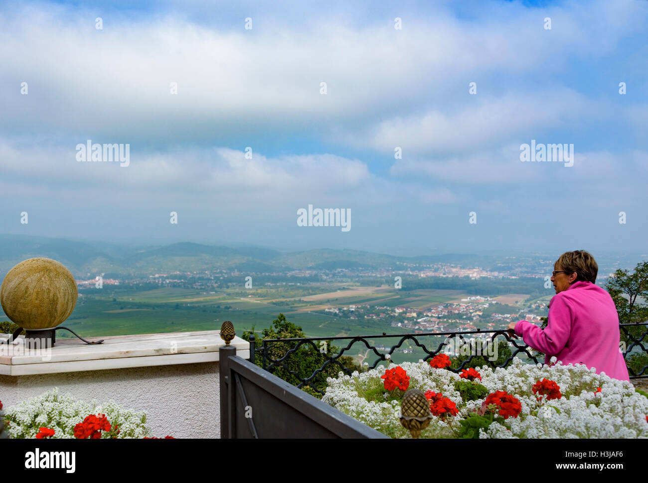 Overlooking the Wachau valley. Stock Photo