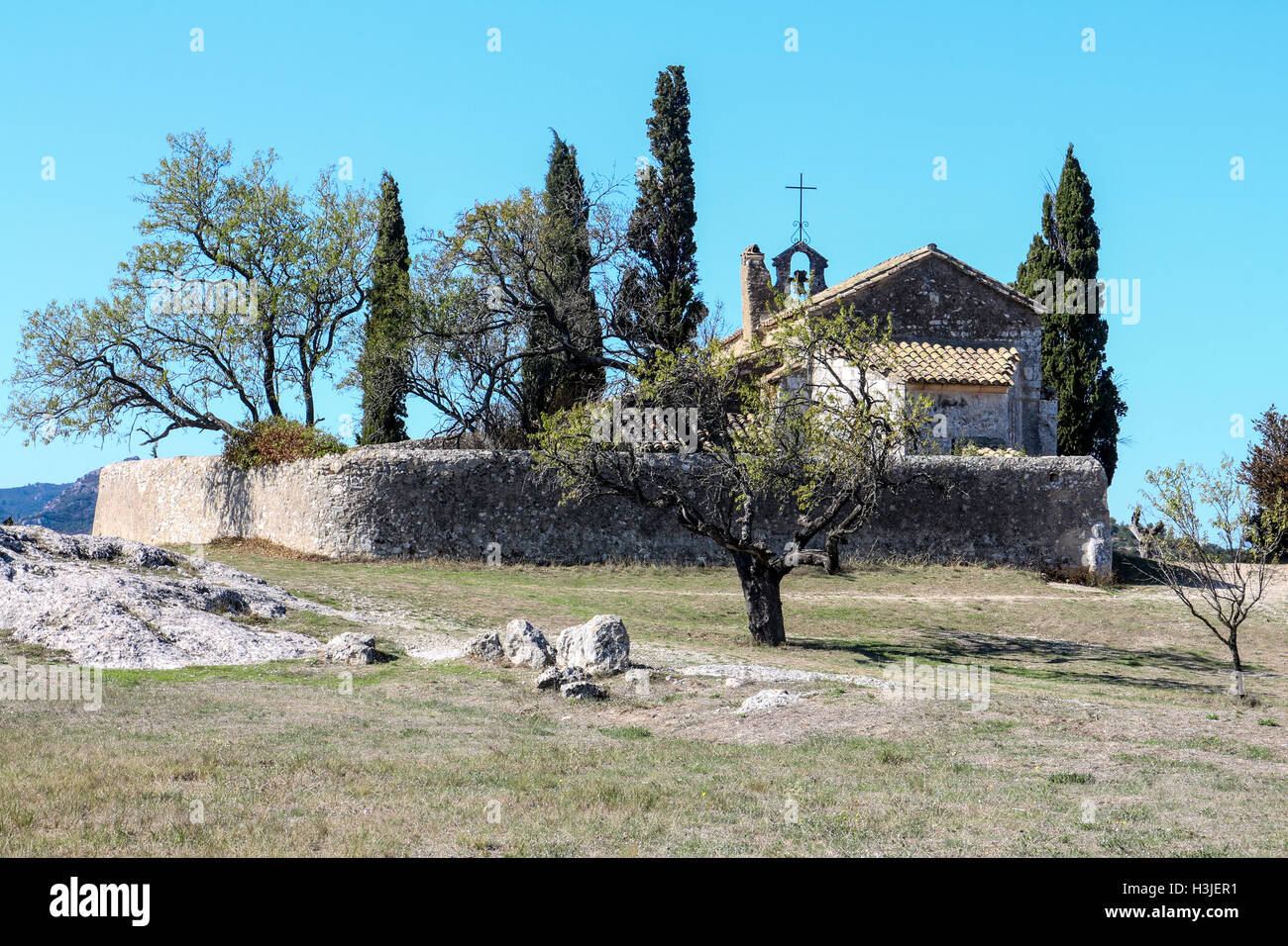 Eygalières Saint Sixte chapel Stock Photo Alamy