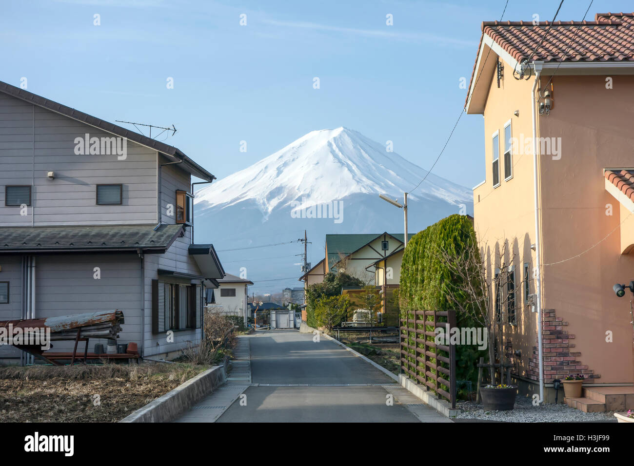 Mt Fuji from Kawaguchiko. Stock Photo