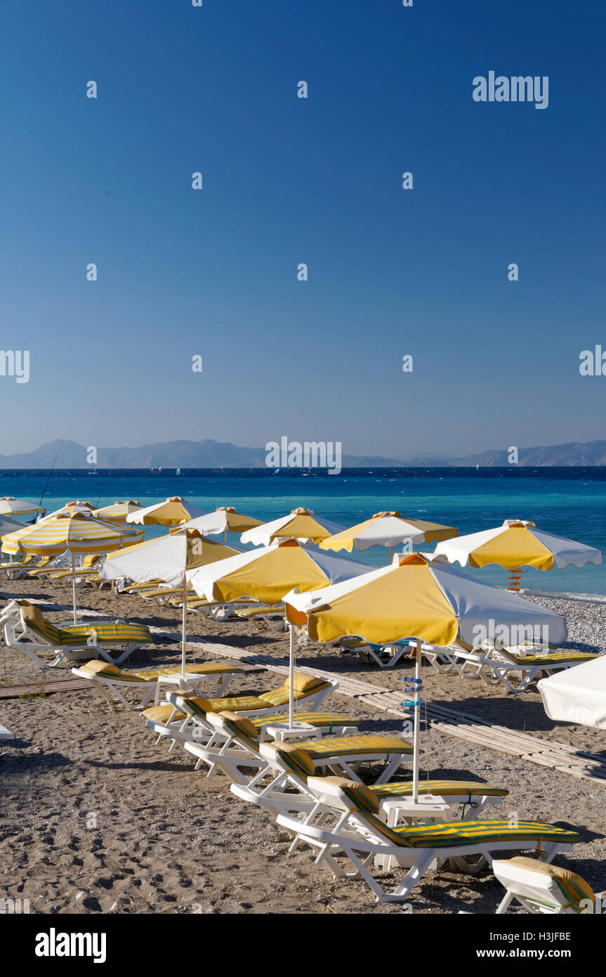 Ialyssos Beach, Rhodes, Dodecanese Islands, Greece. Stock Photo