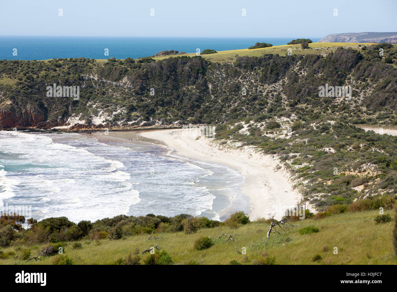 Snelling Beach Snelling beach and coastline on the north coast of Kangaroo island ...