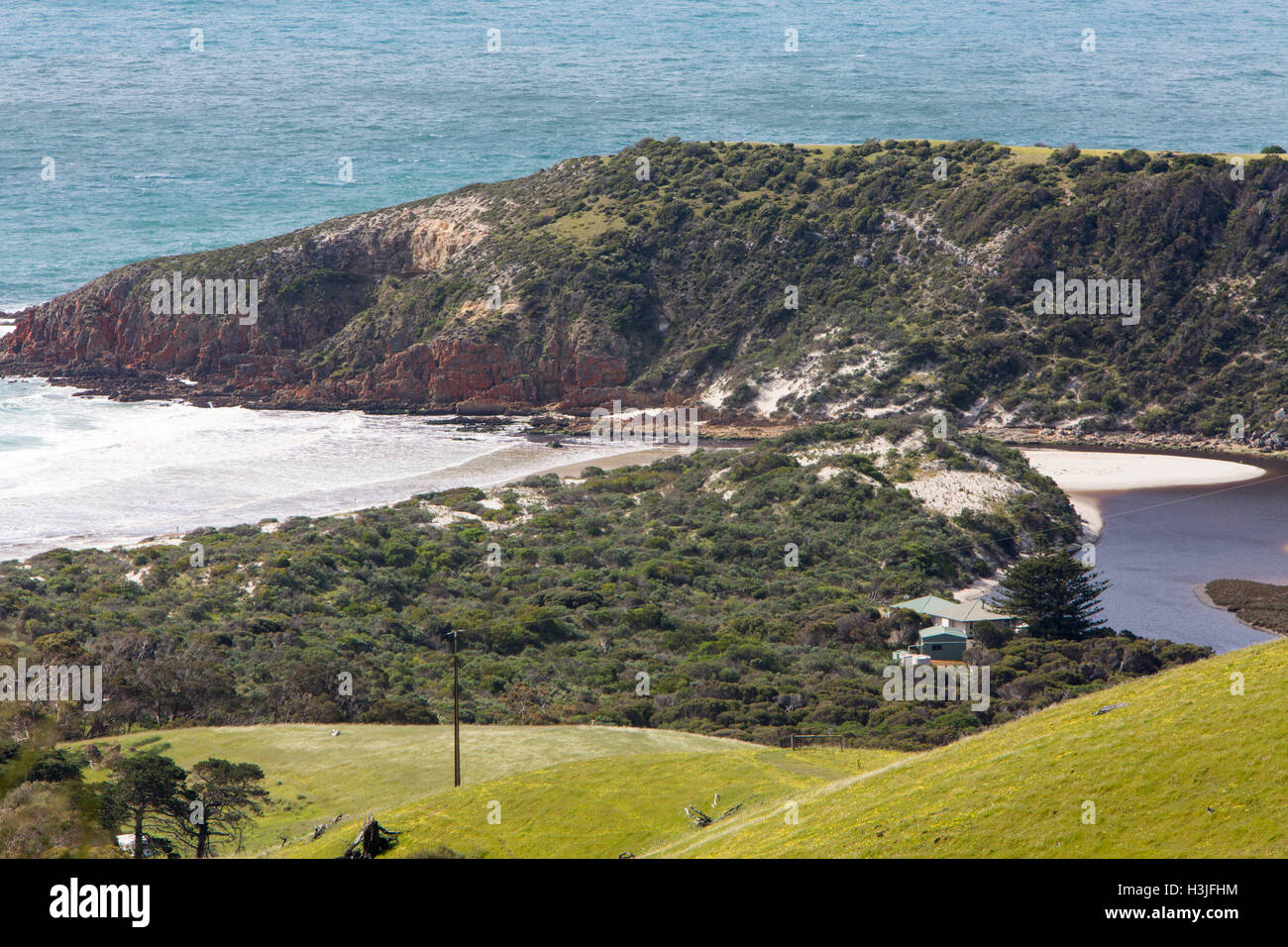 Snelling Beach Snelling beach and coastline on the north coast of Kangaroo island ...