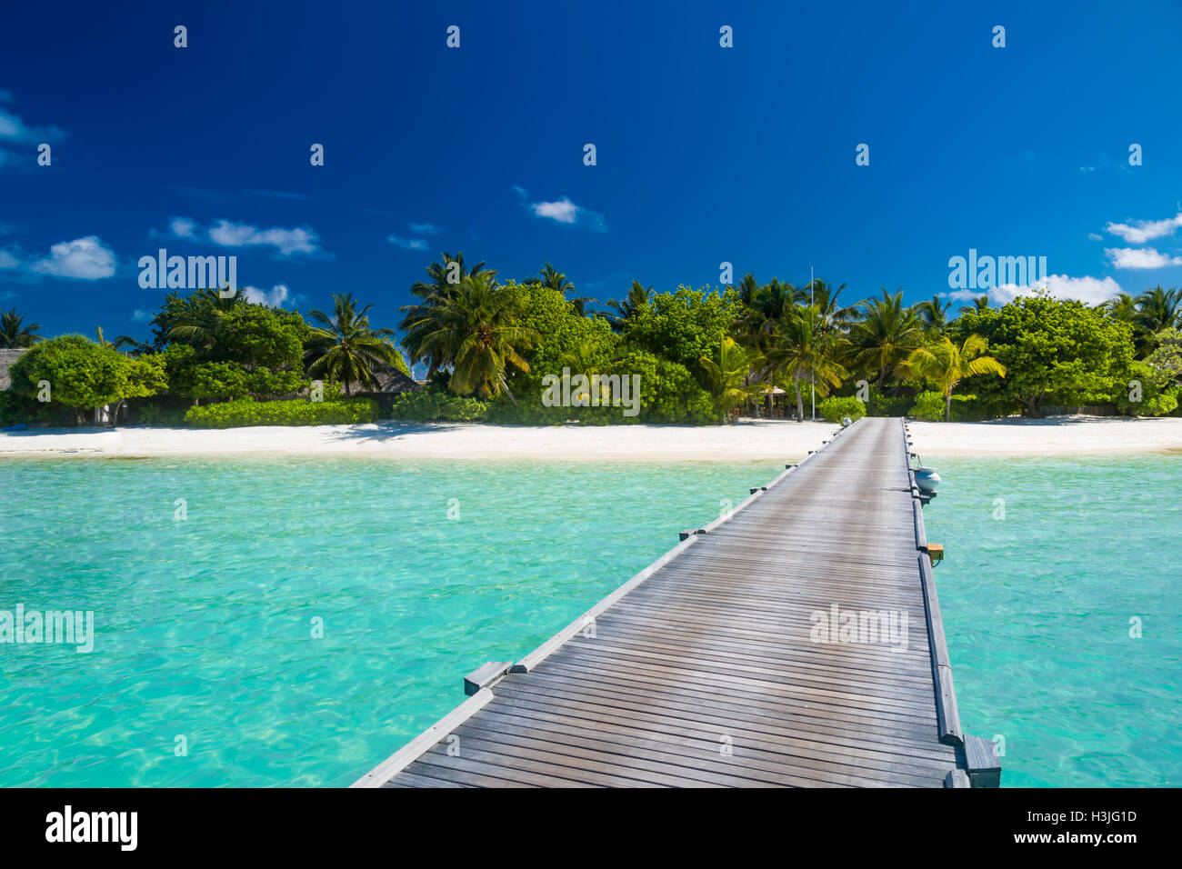 Beautiful beach. Tranquil scenery, relaxing beach, tropical landscape design. Moody landscape Stock Photo