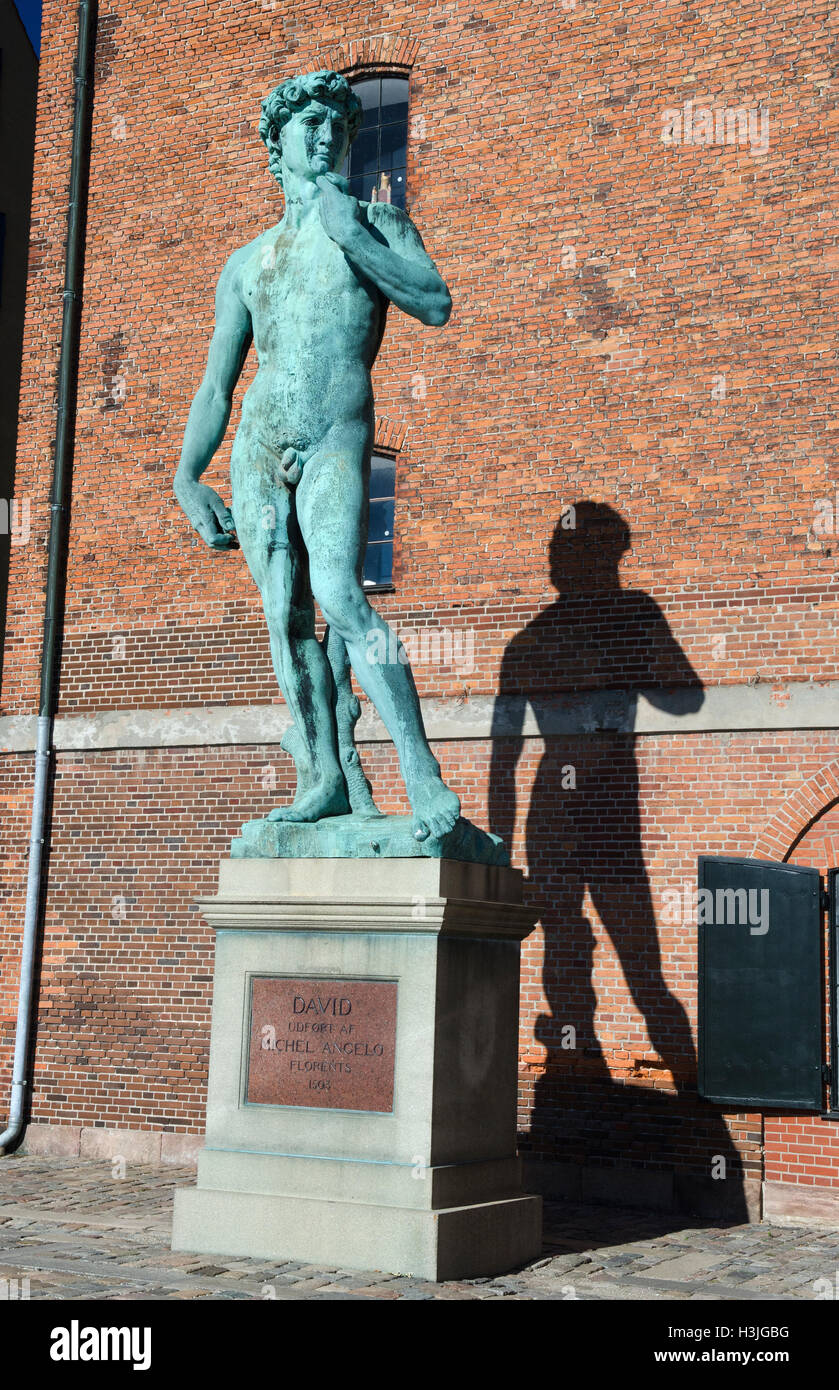 bronze cast replica,david,copenhagen Stock Photo Alamy