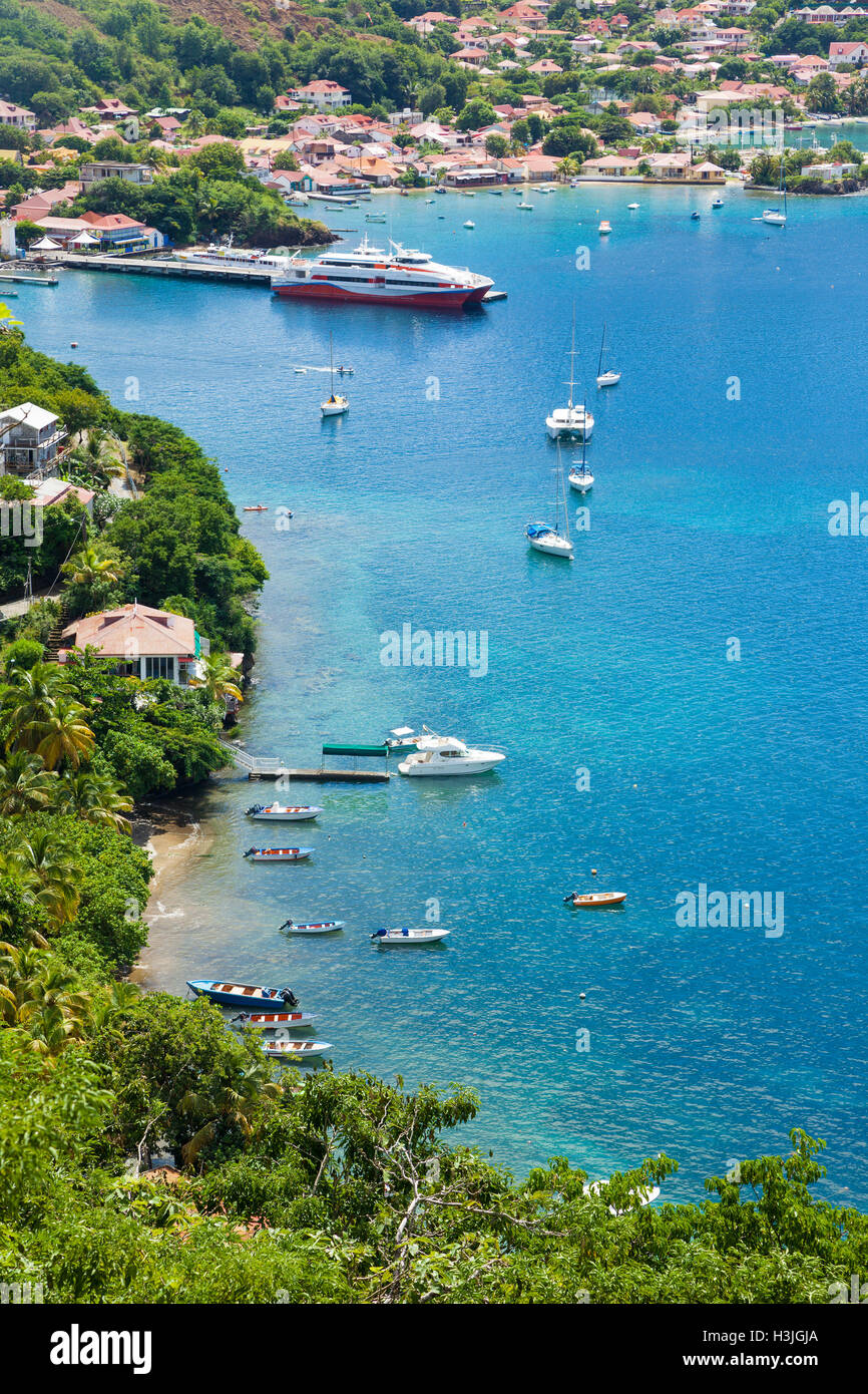 Port of Terre-de-Haut, Les Saintes islands, Guadeloupe archipelago Stock Photo