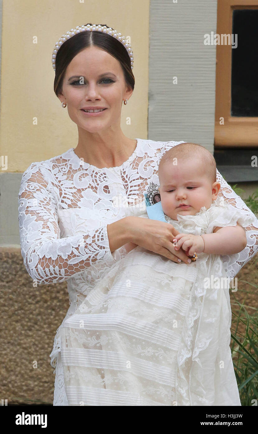 The christening of Prince Alexander of Sweden at Drottningholm Palace ...