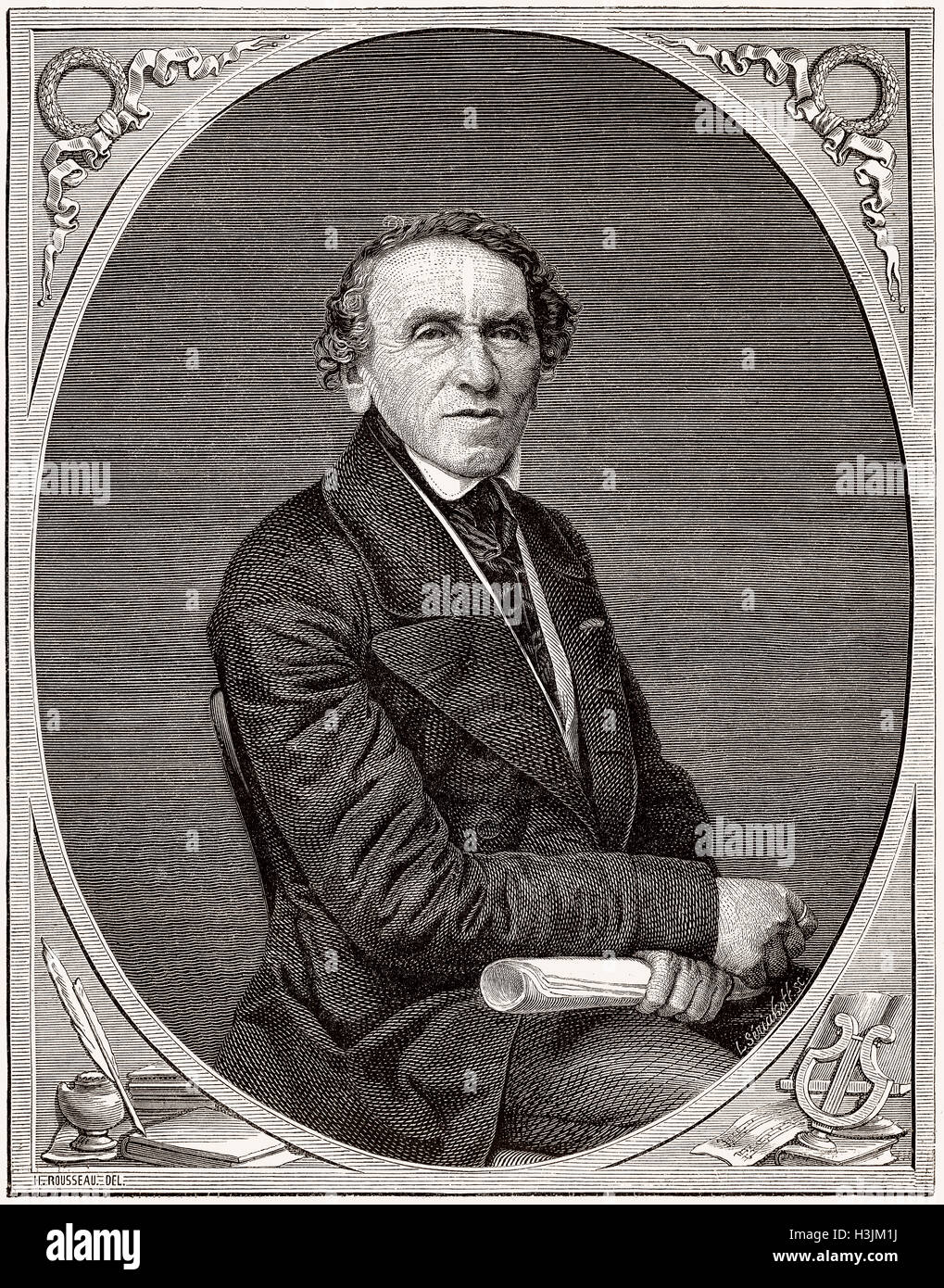 Giacomo Meyerbeer or Jakob Liebmann Meyer Beer, 1791 - 1864, a German conductor and composer of French grand opera Stock Photo