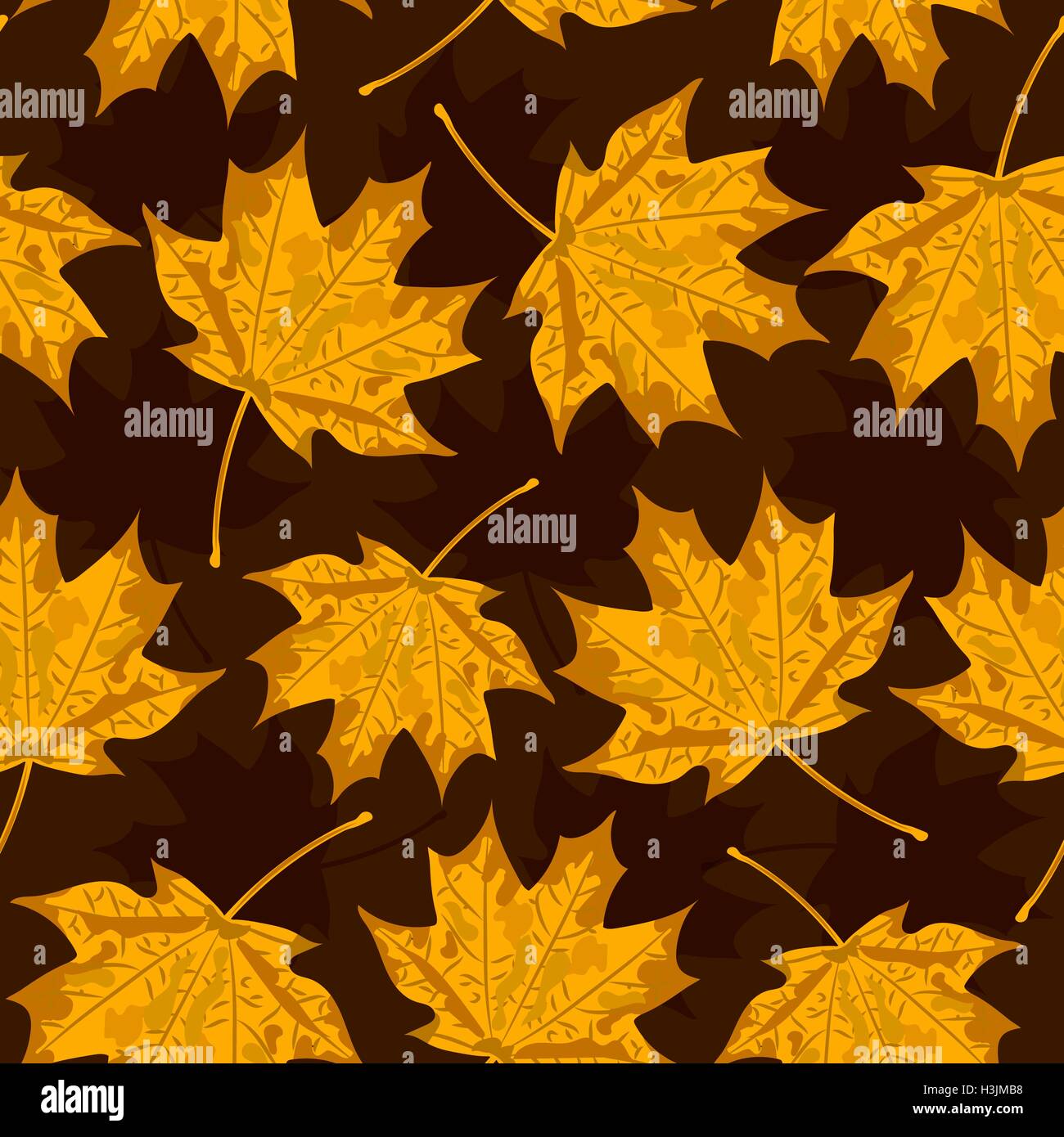 Seamless background with colorful autumn leaves Stock Vector Image ...