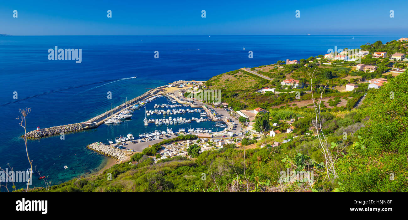 Harbour with yachts in Cargese town on the road D81, Corsica, France Stock  Photo - Alamy