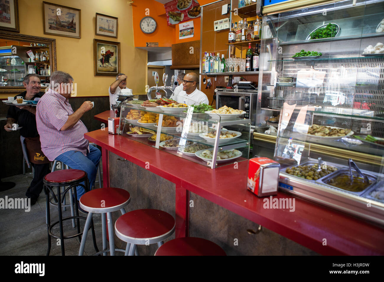 The Boatella Tapas bar in the old quarter of Valencia Stock Photo Alamy