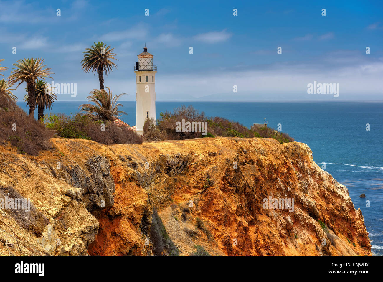 Lighthouse in Los Angeles coast, California. Stock Photo