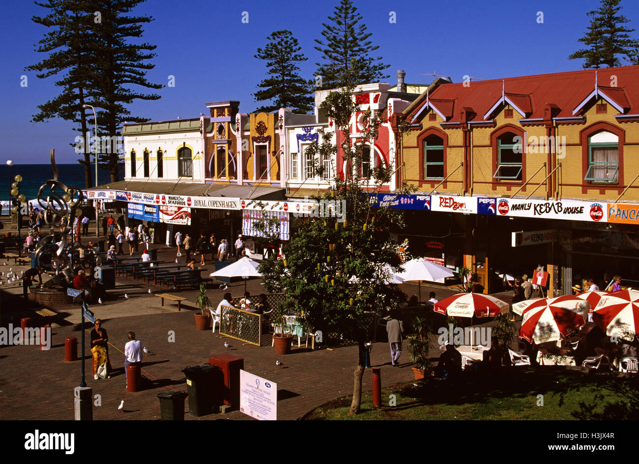 The Corso, Manly, Sydney, New South Wales, Australia Stock Photo
