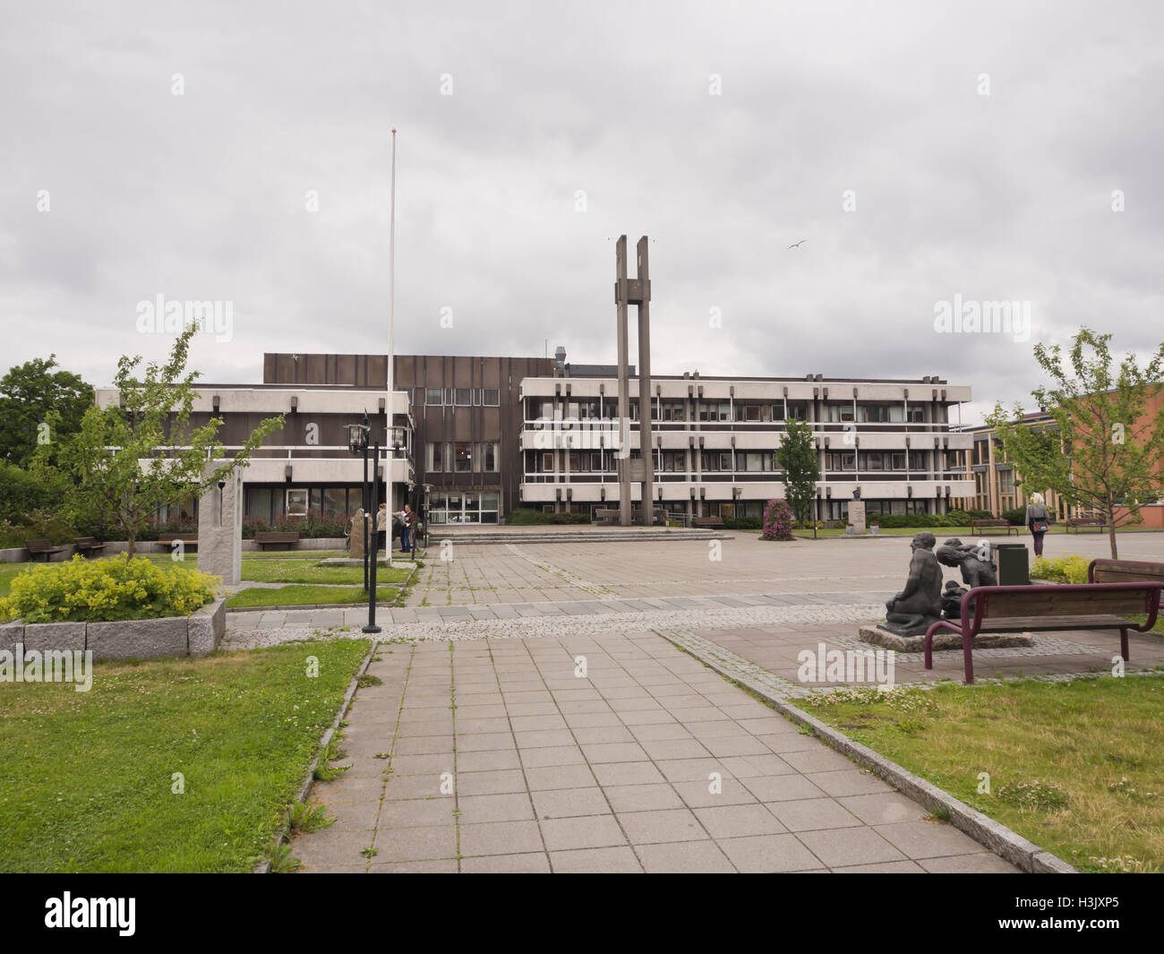 Town hall in the municipality of Lyngdal in Vest-Agder Norway Stock Photo -  Alamy