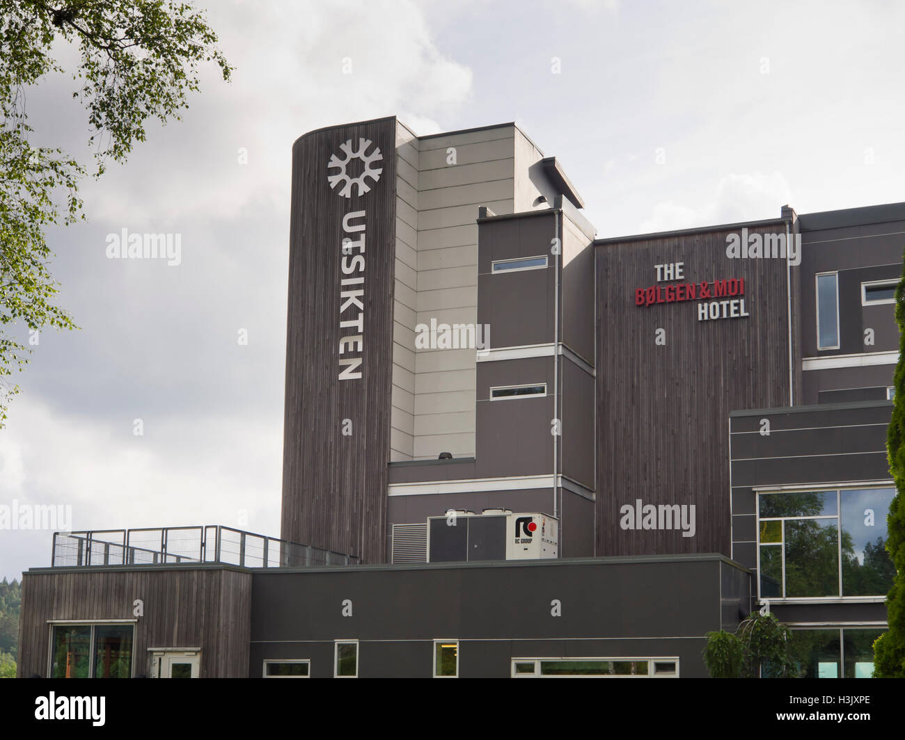 Utsikten Hotel in Kvinesdal Vest Agder Norway, run by the chefs Bølgen and  Moi, wonderful views and food for travelers Stock Photo - Alamy