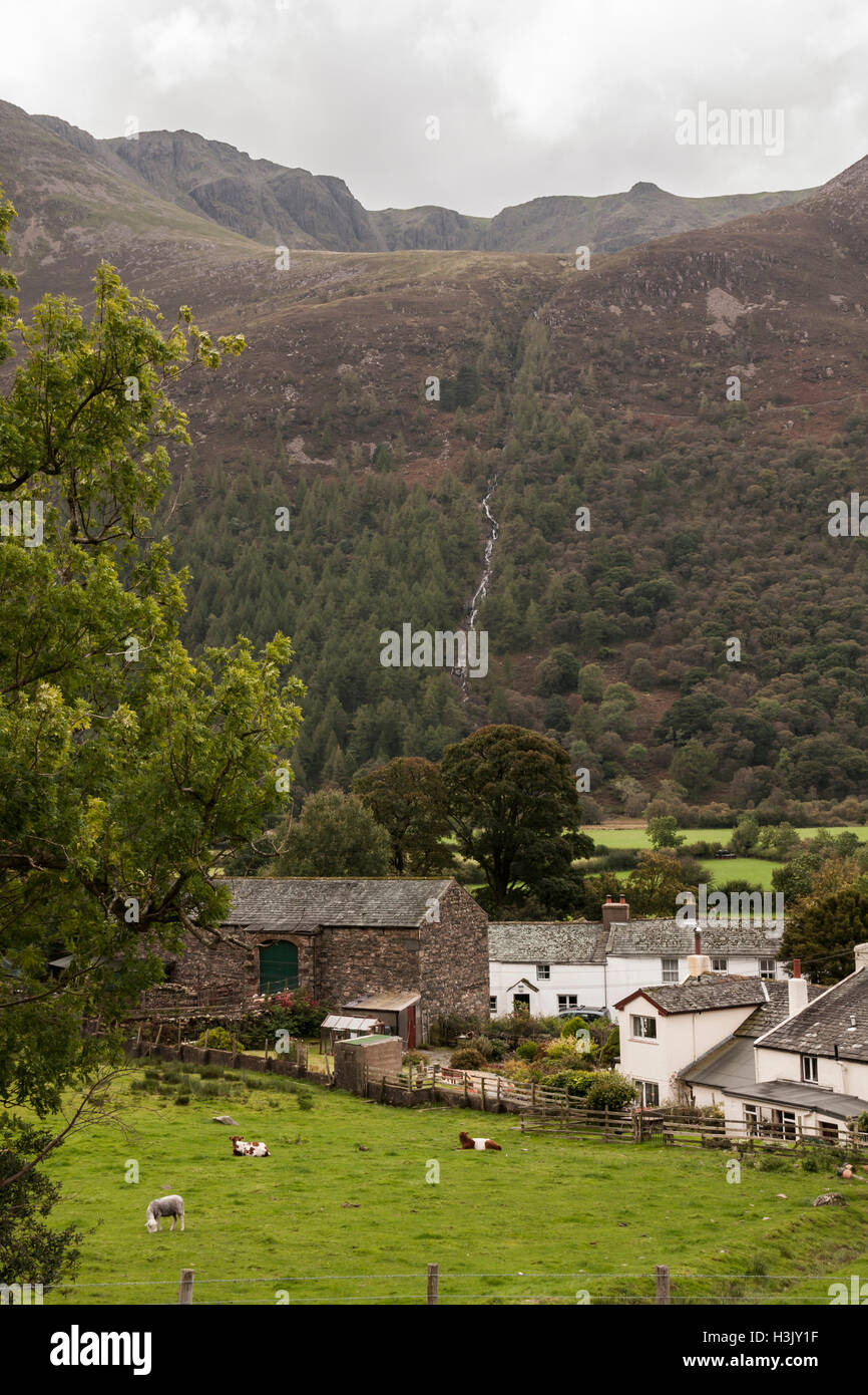 A scenic view of Buttermere village,Lake District National Park,Cumbria
