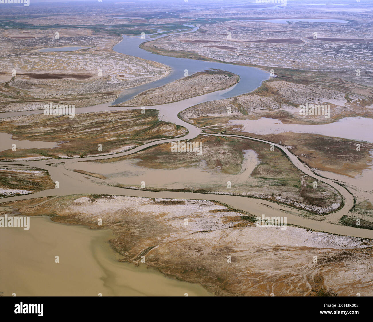 River system feeding Lake Eyre: Stock Photo