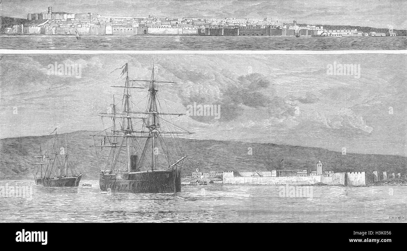 TUNISIA French occupation Tunis, Susa, Hammamet 1881. The Graphic Stock