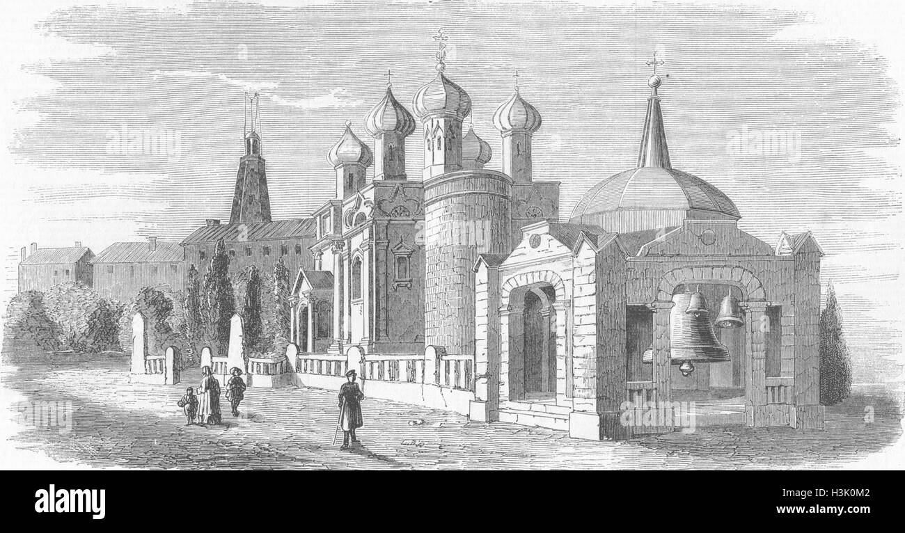 RUSSIA Cathedral of Stavropol 1858. Illustrated News of the World Stock Photo