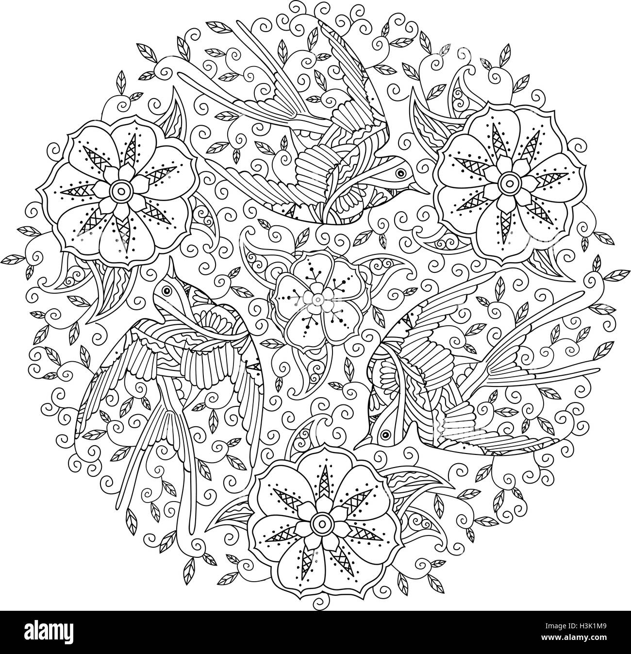 Ornate Dove Coloring Page