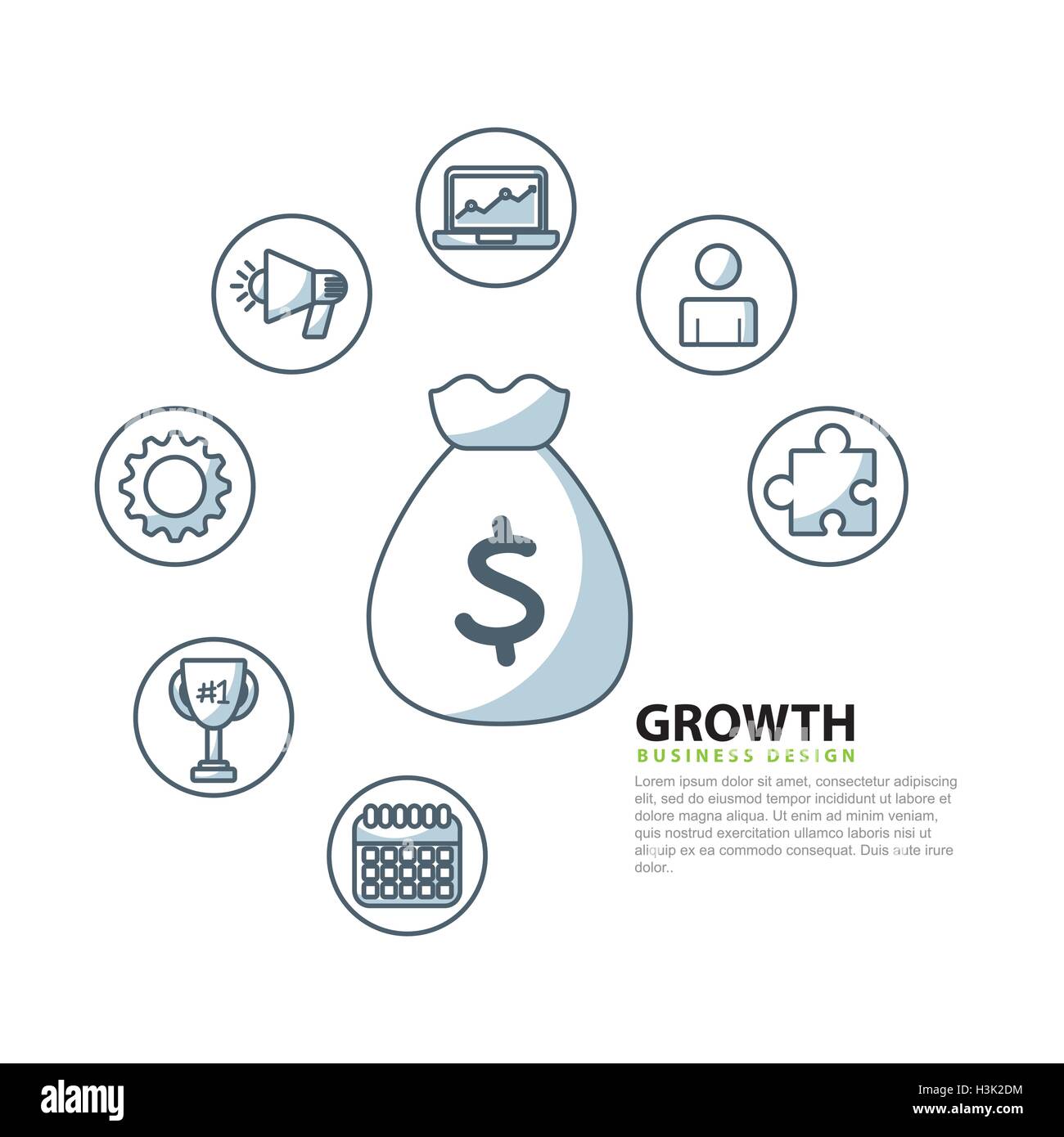 growth business funding line icons Stock Vector Image & Art - Alamy