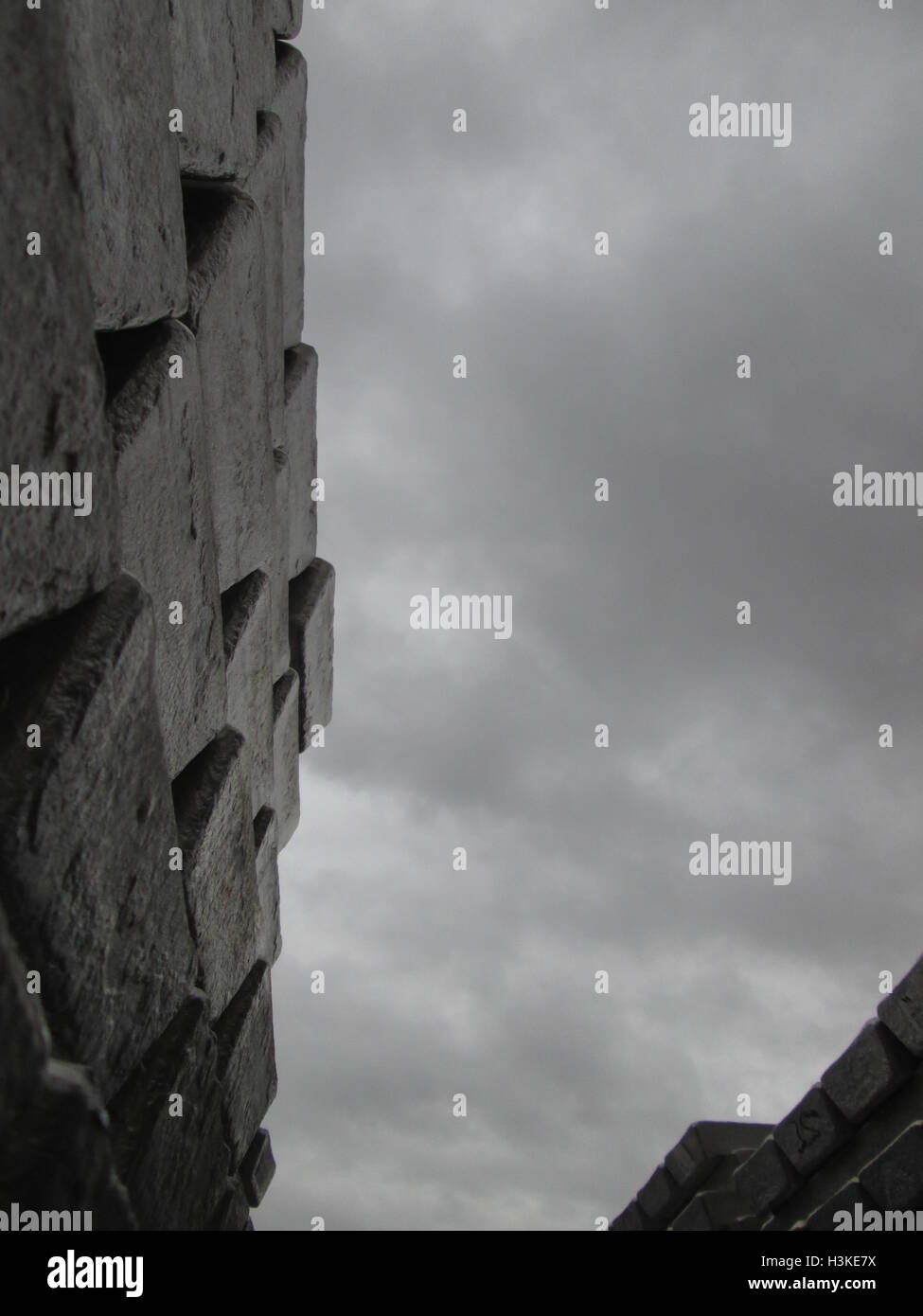 Puerto Ordaz, Venezuela, 10 October 2016.  Weather in Venezuela. Fully it dawned cloudy day in the city this South American country. This image shows a stack of several aluminum ingots produced in an aluminum reduction plant, these companies are mostly in this area of the country, on the photo completely gray sky in the background can be seen. Jorgeprz / Alamy Live News. Stock Photo