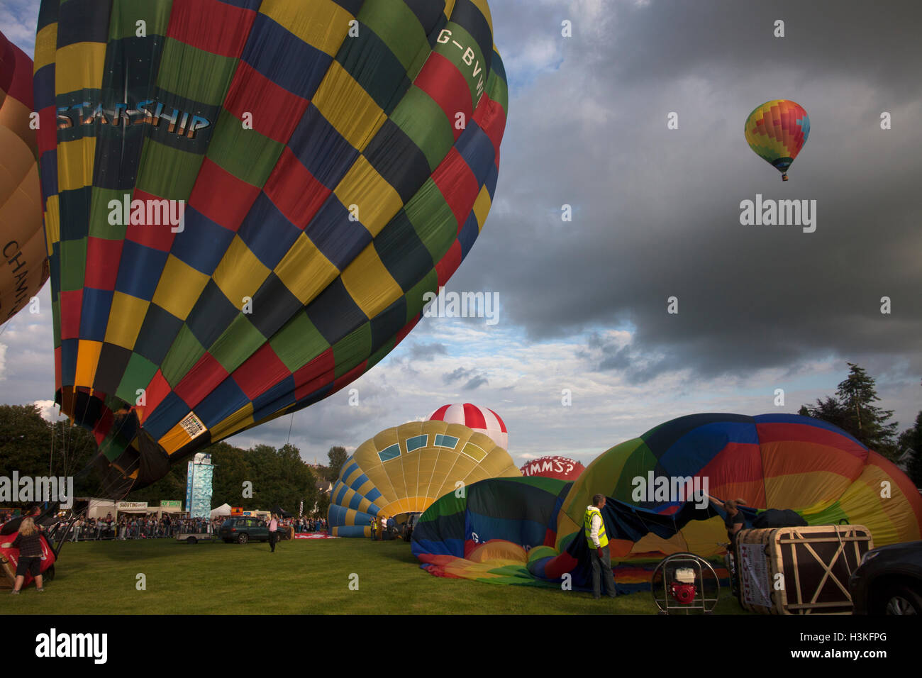 Hot Air Balloons at Strathaven Balloon Festival 2016 Stock Photo