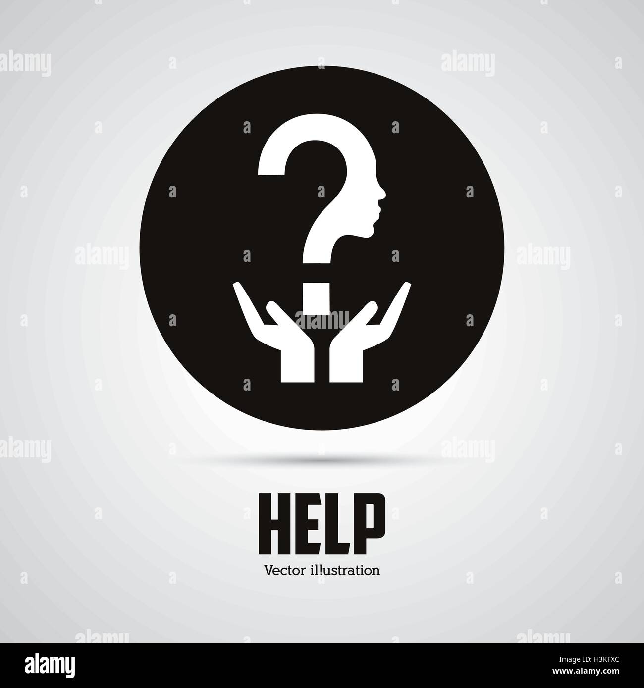 Help design. Question mark icon. Flat illustration Stock Vector Image ...