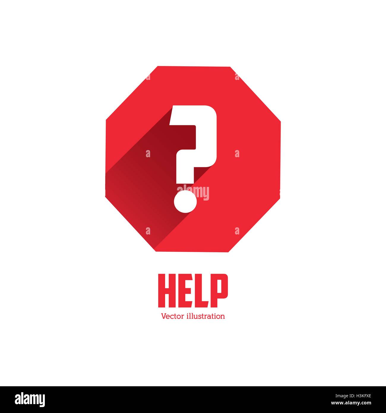 Help design. Question mark icon. Flat illustration Stock Vector Image ...