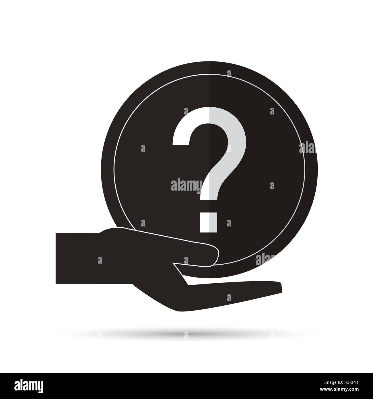 Help design. Question mark icon. Flat illustration Stock Vector Image ...