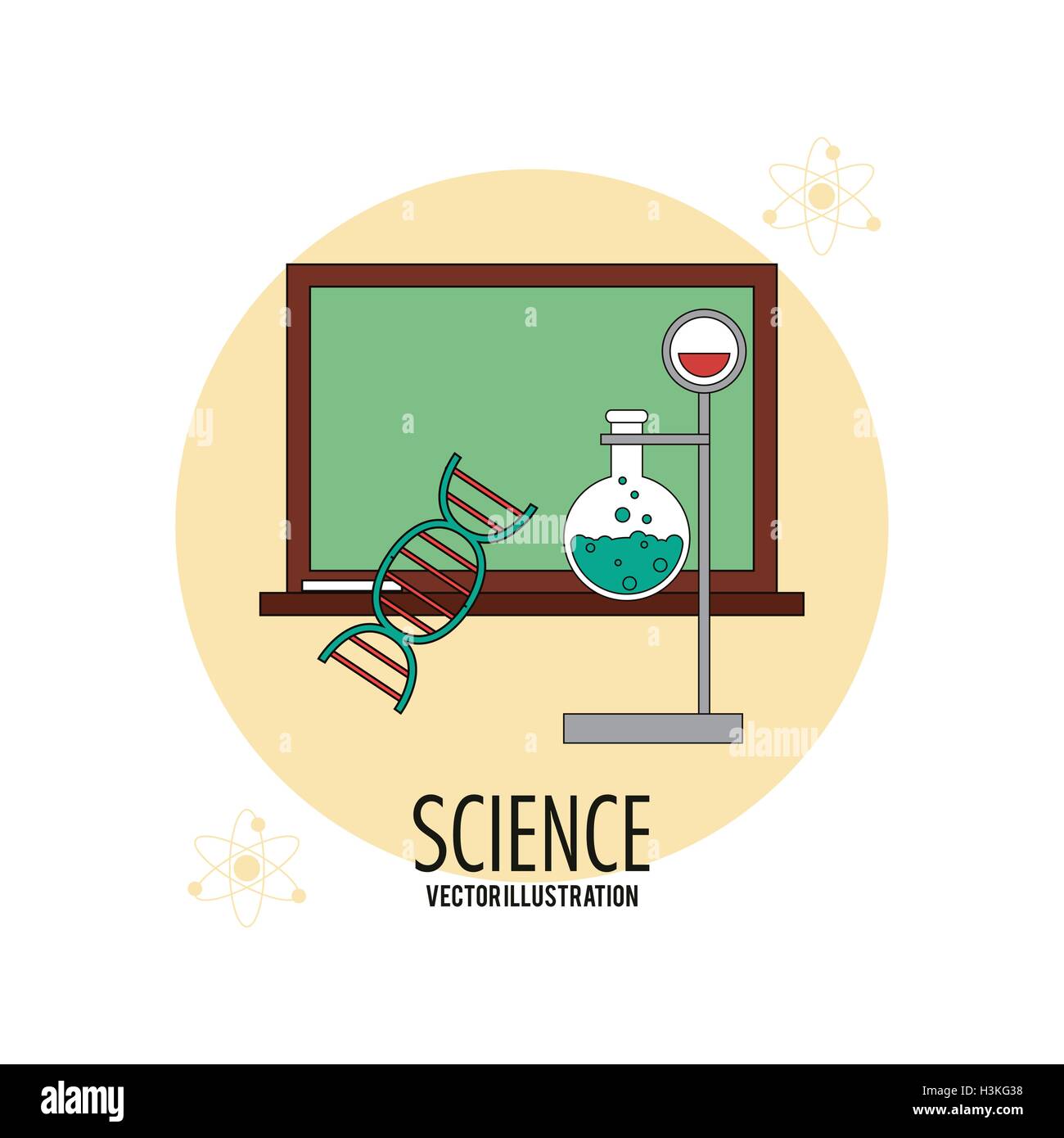 Biology design. Science icon. Flat illustration, editable vector Stock ...